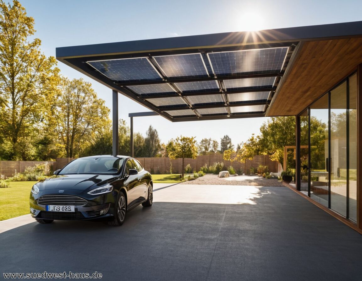 Integration mit bestehendem Energienetz   - Carports als Energielieferanten: Kombinierte Solarcarports im Eigenbau