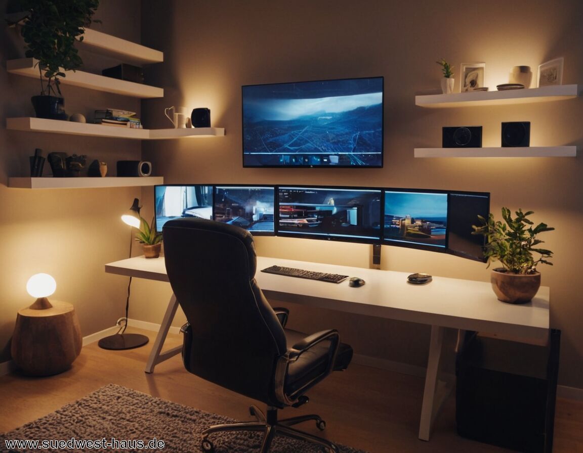 Technische Geräte am Arbeitsplatz anpassen - Ergonomisches Einrichten: Gesund wohnen beginnt bei der Planung