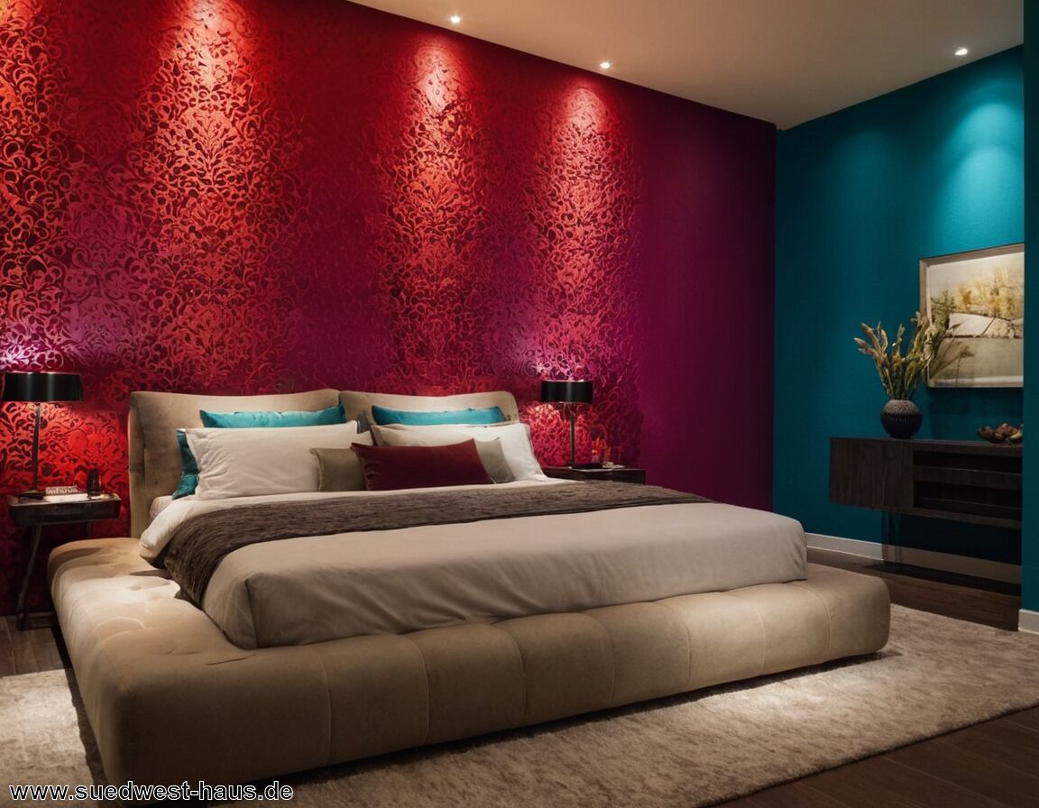 Beleuchtungseffekte zur Betonung einsetzen   - Akzentwände gestalten: Materialien und Farben für mehr Tiefe