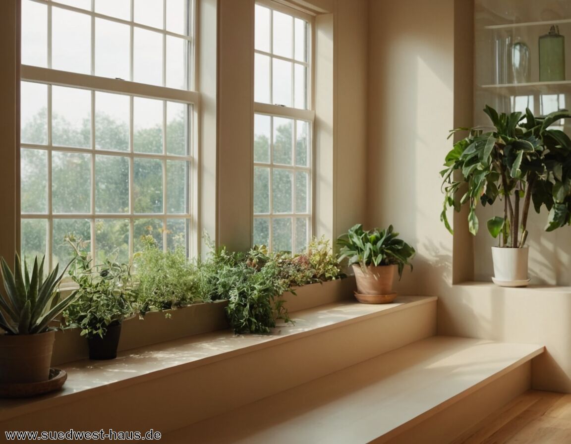 Integration von Pflanzen für Frische   - Sitzfenster gestalten: Wohnträume für kleine und große Häuser