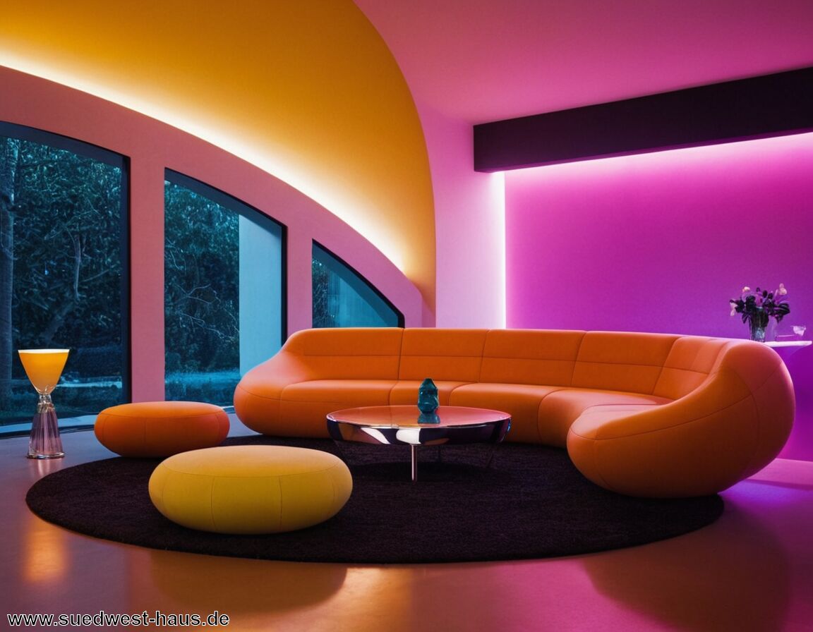 Farbspiele: Mutige Kombinationen setzen Trends   - Ungewöhnliche Formen bei Sofas und Tischen: Der neue Trend